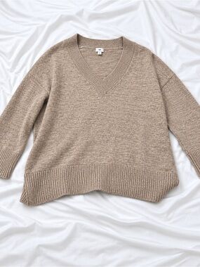 a new day Taupe V-Neck Oversized Sweater